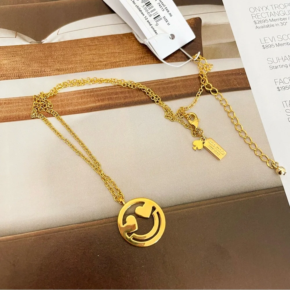 KATE SPADE NEW YORK‎ PAVE SMITTEN EMOJI PENDANT 16